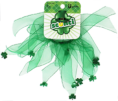 Scunci Green Hair Ties Elastics for Saint Patrick's Day